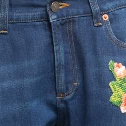 Gucci Blue Denim Embroidered Patch Jeans M Waist 30"