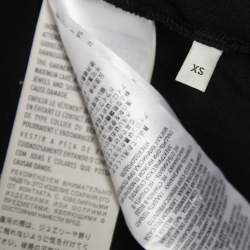 Gucci Black Cotton Logo Embellished Half Sleeve T-Shirt XS