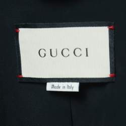 Gucci Black/White Tweed & Macrame Jacket S