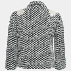 Gucci Black/White Tweed & Macrame Jacket S