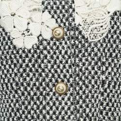 Gucci Black/White Tweed & Macrame Jacket S
