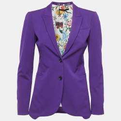 Gucci Dark Purple Wool Blend Single Breasted Blazer S