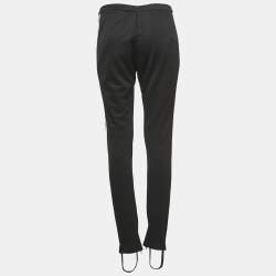 Gucci Black Jersey Web Trim Detail Stirrup Skinny Trousers XL