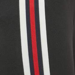 Gucci Black Jersey Web Trim Detail Stirrup Skinny Trousers XL