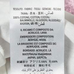 Pre Owned Gucci Pink/White Logo Print Cotton Half Sleeve T-Shirt XS