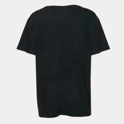 Pre Owned Gucci Black Interlocking G Print Cotton Oversized T-Shirt S