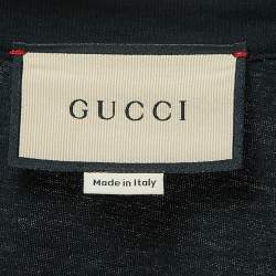 Pre Owned Gucci Black Interlocking G Print Cotton Oversized T-Shirt S