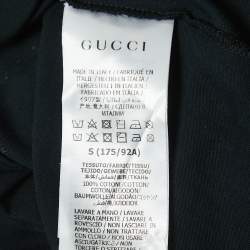 Pre Owned Gucci Black Interlocking G Print Cotton Oversized T-Shirt S