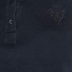 Gucci Black Cotton Pique Cropped Polo T-Shirt S