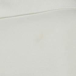 Gucci White Knit Interlocking G Web Detailed Mini Polo Dress M
