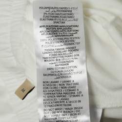 Gucci White Knit Interlocking G Web Detailed Mini Polo Dress M