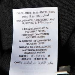 Pre Owned Gucci Black Wool Embellished Chain Sweater Top XL