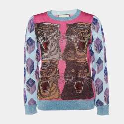 Gucci tiger print online sweater