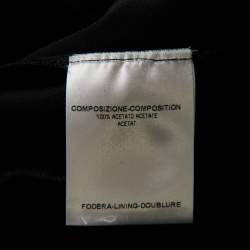 Pre Owned Gucci Black Crepe Belt Detailed Blouse L