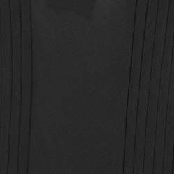 Pre Owned Gucci Black Crepe Belt Detailed Blouse L