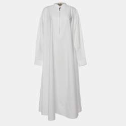 Gucci White Cotton Maxi Dress M