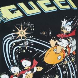 Gucci X Disney Black Donald Duck Rocket Print Short Sleeve T-Shirt XXS
