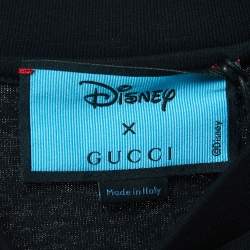 Gucci X Disney Black Donald Duck Rocket Print Short Sleeve T-Shirt XXS