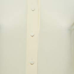 Gucci Cream Silk Button-Up Shirt XS