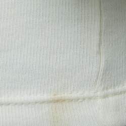 Pre Owned Gucci Cream Logo Tennis Embroidered Cotton Short Sleeve T-Shirt S