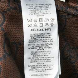 Gucci Brown GG Supreme Silk Zip-Up Jacket XXS