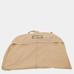 Pre Owned Gucci Brown/Beige GG Canvas Leather Detailed Jacket S
