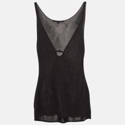 Gucci Black Knit Ring-Front Detail Top XS