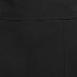 Pre Owned Gucci Black Wool Blend Midi Skirt M