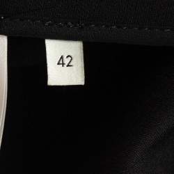 Pre Owned Gucci Black Wool Blend Midi Skirt M
