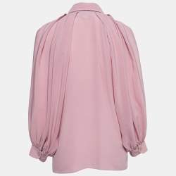 Gucci Pink Silk Button Front Shirt Blouse M