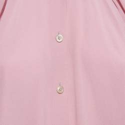 Gucci Pink Silk Button Front Shirt Blouse M