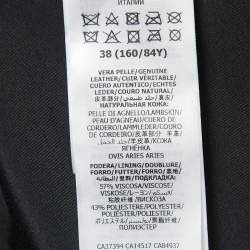 مملوكة مسبقًا Gucci Black Leather Sleeveless Mini Dress S