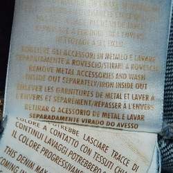 Gucci Dark Blue Washed Denim Chain Detailed Leggings XS