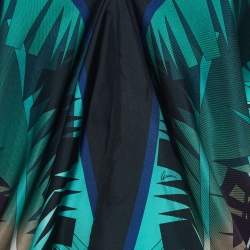 Gucci Multicolor Print Silk V-Neck Poncho Top M