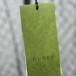 Gucci Black GG Patterned Cotton Belnd Button Front Full Sleeve Shirt S