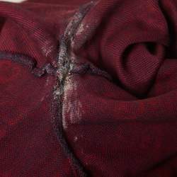 Pre Owned Gucci Navy Blue GG Patterned Cotton Drawstring Joggers S