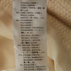 Pre Owned Gucci Cream Wool Blend Buttoned Sleeveless Mini Dress M