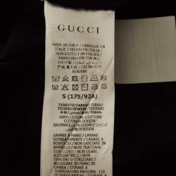 Gucci Black Logo Print cotton Half Sleeve Oversized T-Shirt S