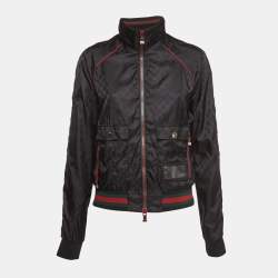 Gucci Black GG Patterned Nylon Zip-Up Jacket M