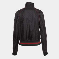 Gucci Black GG Patterned Nylon Zip-Up Jacket M