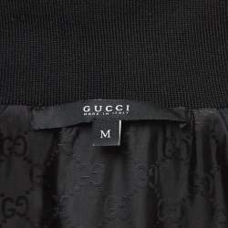 Gucci Black GG Patterned Nylon Zip-Up Jacket M