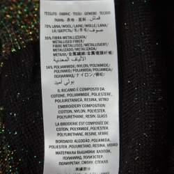 Gucci Multicolor Lurex Knit Embellished Sweater XL