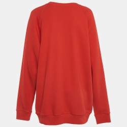 Gucci Red Sequined UFO Logo Print Sweatshirt L