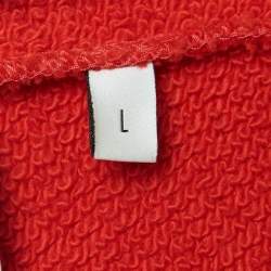 Gucci Red Sequined UFO Logo Print Sweatshirt L