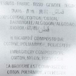 Pre Owned Gucci White Distressed Cotton Logo Print T-Shirt XS