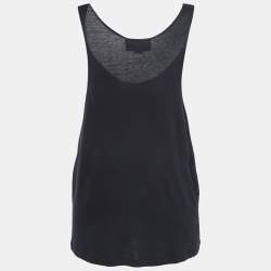Gucci X Dan Dapper Black Logo Print Cotton Tank Top XS
