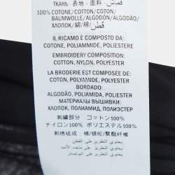 Pre Owned Gucci Black Logo Printed Cotton T-Shirt S