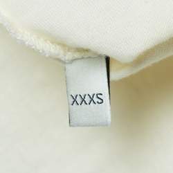 Gucci Off White Logo Print Cotton Oversized T-Shirt XXXS