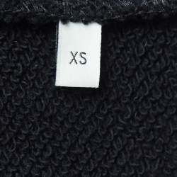 مملوكة مسبقًا Gucci Black Garden Insects Embroidered Cotton Hoodie XS