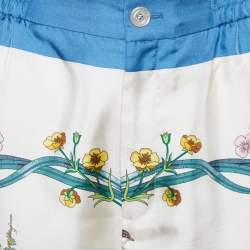 Pre Owned Gucci x Disney Multicolor Printed Silk Wide Leg Pants S